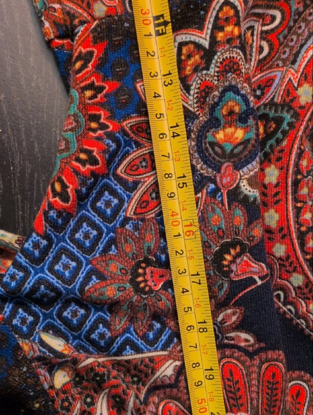 Bohemian Floral Paisley Off-Shoulder Tunic Top Multicolor Size XL - Picture 12 of 13